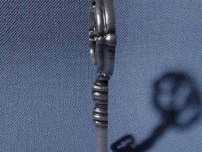 old key charm 3D print model