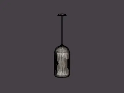 District Pendant lamp - Satin Black Low-poly 3D model