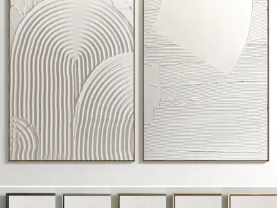 Plaster Photo Frame Collections 2 3D Model Pack