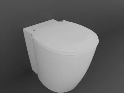 W c pot wit seat simple minimal  Free low-poly 3D model