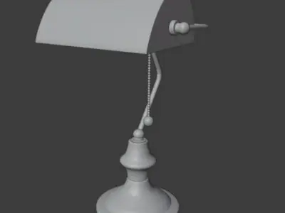 Enamel banker lamp 3D model