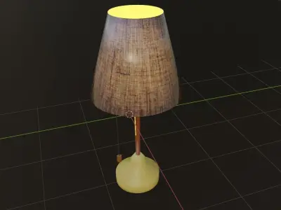 TABLE LAMP FOR INTERIOR DESIGNING FOR MATERIALS ADDED Free 3D model