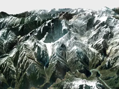 Mountain landscape Namcha Barwa Tibet 3D model