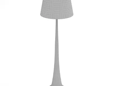 Wooden Floor Lampshade Low-poly 3D model