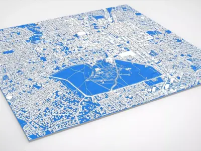 Cityscape Christchurch New Zealand 3D model