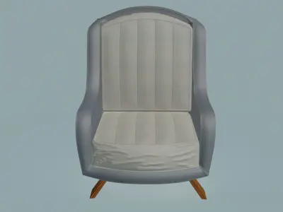 Smooth arms armchair 3D model