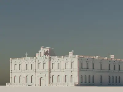 Eastern European Building 010 Low-poly 3D model