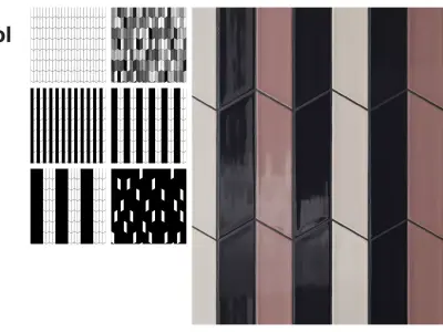 Chevron Tile in Vertical Layout Texture