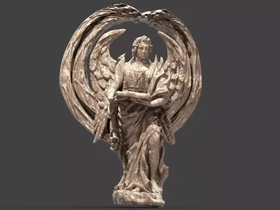 Angel Christmas Wreath 5 3D model