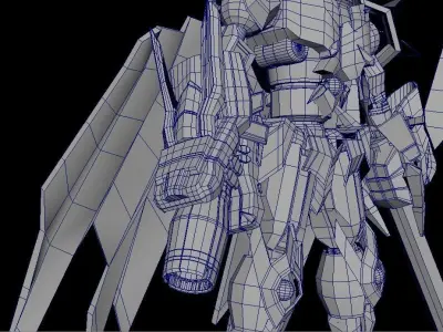 Omegamon X armor with spikes 3D model