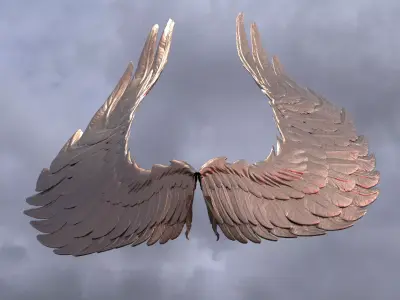Egyptian Goddess wings 2 3 3D model