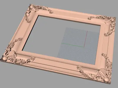 Photo frame 3D relief models STL Files used for CNC Router E982 3D model