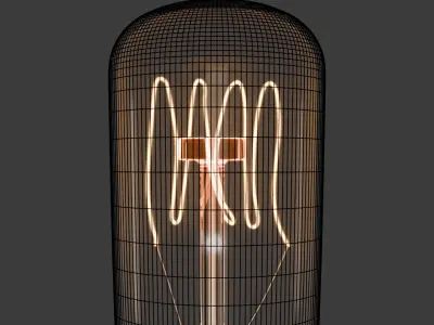 Bulb lamp Low-poly 3D model