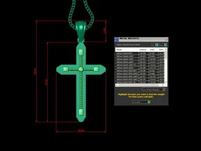 Cross Light Gold 4CP093 3DM STL 3D model