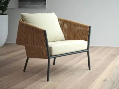 Lapel Lounge Chair 3D model