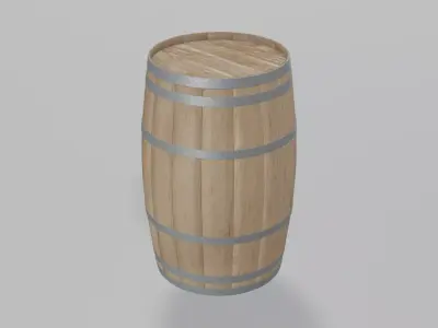 Light Toasted Firkin Barrel 3D model