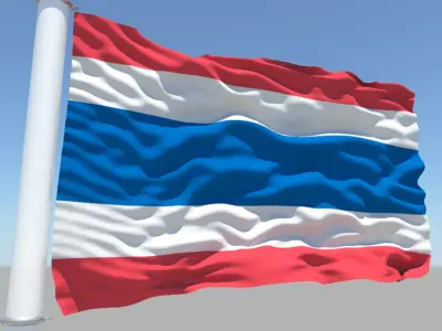 Thailand flag 3D model