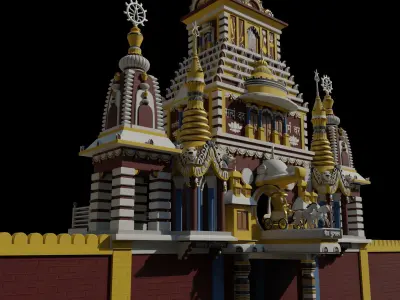 Gita Press Gate Low-poly 3D model