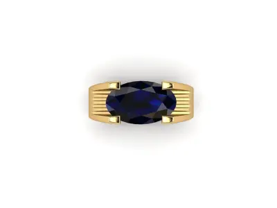 Sapphire Signet Ring 3D print model purchase