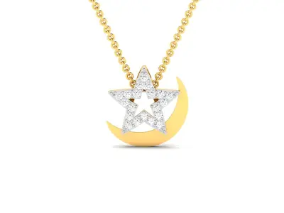 Solitaire Women Star Pendants 3dm STL OBJ FBX Render Details 3D print model