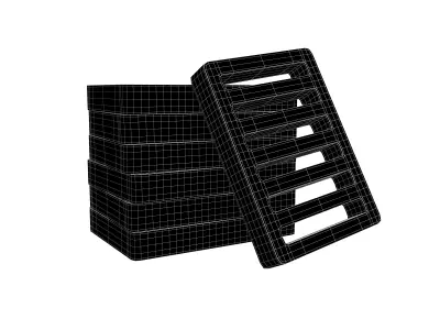 Pile of Manhole Cover v1 001 Low-poly 3D model