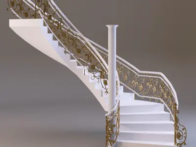 classical staircase 2 3D model