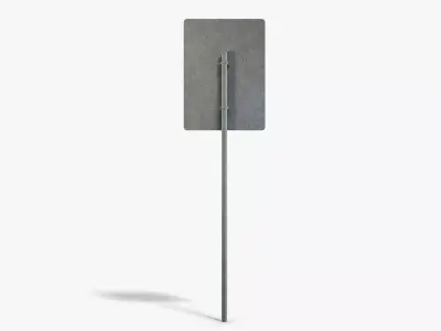 Gas Station Info Sign Low-poly 3D model