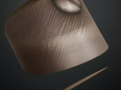 Industrial Riveted Metal Keyhole PBR Seamless Texture