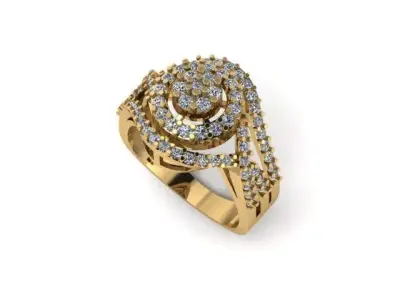 fancy ring for daimonds 3D print model