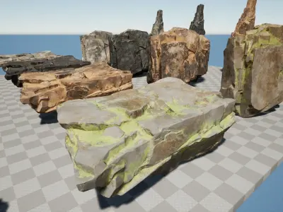 Rocks Pack Low-poly 3D model purchase