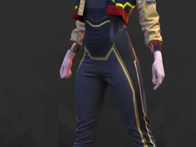 Sci-Fi Fantasy Wear 03 Female - 67 Marvelous Designer and Clo3D 3D model