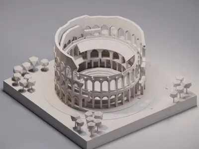 Colosseum Low-poly 3D model
