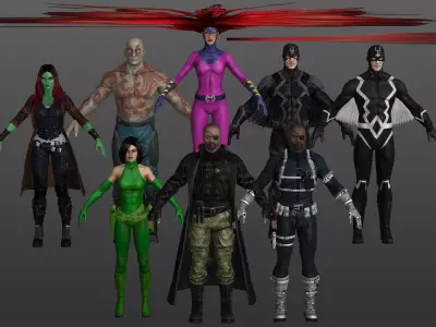 Marvel hero 3d Rigged Model 3D model