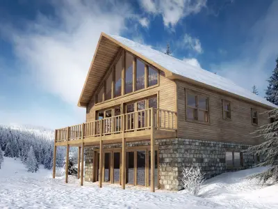 Chalet house 3D model