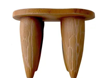 Vintage Small Senufo Stool Light 3D model