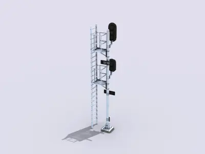 Railway Signals Low-poly 3D model