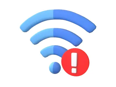 Wifi Problem Symbol v1 001 Low-poly 3D model