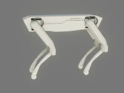 Robotic Dog - Low Poly  PBR- Game Ready Low-poly 3D model