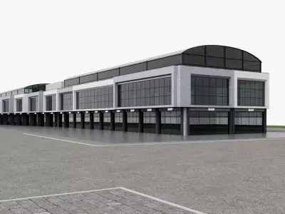 Modern Retail Store Building 3D model