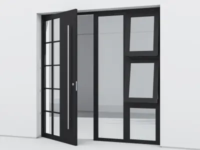 Aluminium door 265 3D model