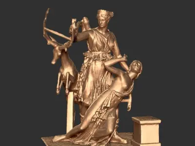 ARTEMIS DIANA BUST HEAD GREEK ROMAN GODDESS STATUE  3D print model