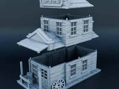 Wild west house 3D print model