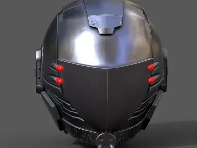 Helmet scifi military combat 3d model low poly human  space  Low-poly 3D model