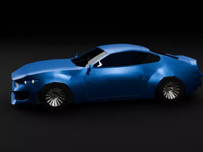 Sports car 2 Low Poly Game-ready Low-poly 3D model