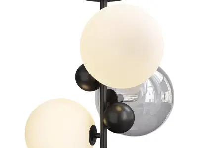  Plafondlamp in smoked glas bullesco Low-poly 3D model