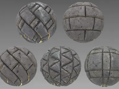 Pavement - Stylised PBR Texture - Material  3D model