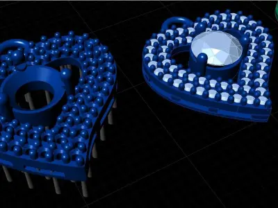 Heart Pendant 3dm stl 3D print model 3D print model