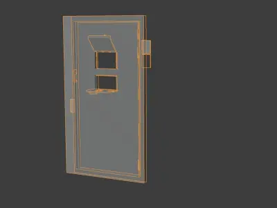 Prison cell door - PBR Game Ready low-poly model Low-poly 3D model