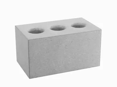 Concrete Brick Set Low-poly 3D model