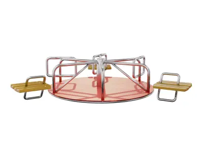 playground carousel 3D model purchase